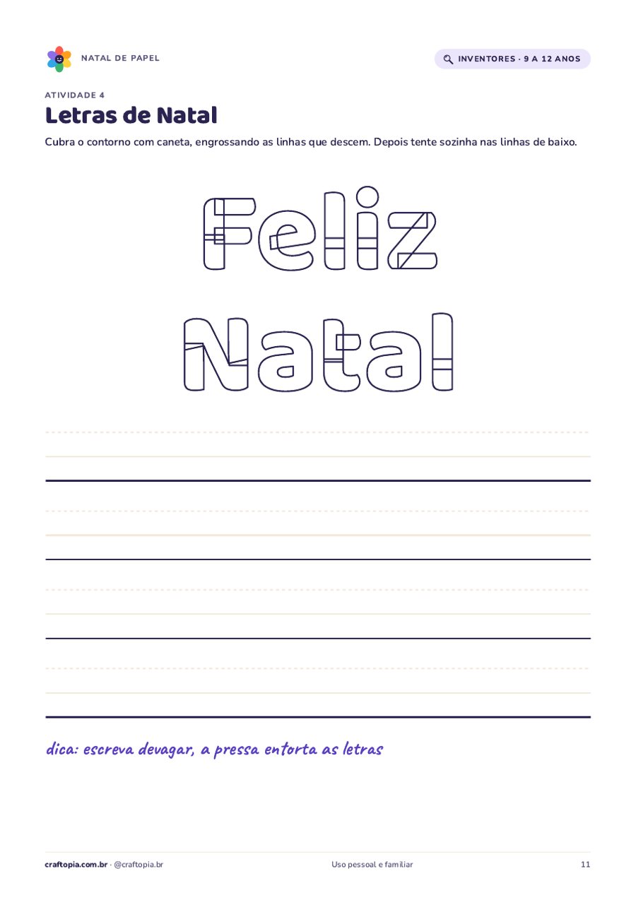 Página 5 de amostra de Natal de papel para inventores